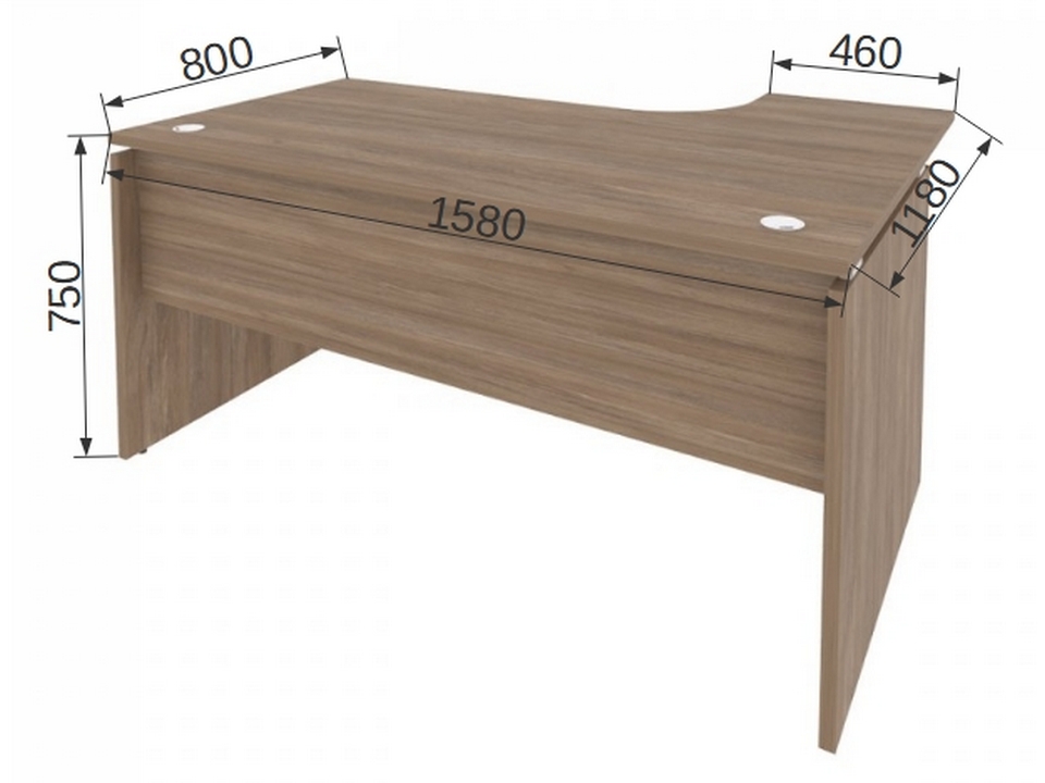 Офисная мебель для персонала ONIX O.SA-4L Стол эргономичный левый