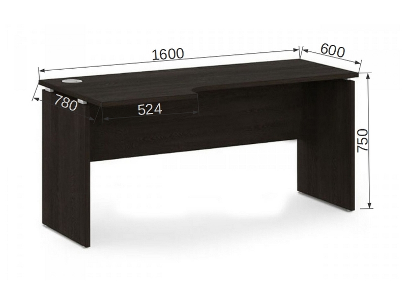 Мебель для персонала VASANTA Угловой стол (левый) V-36