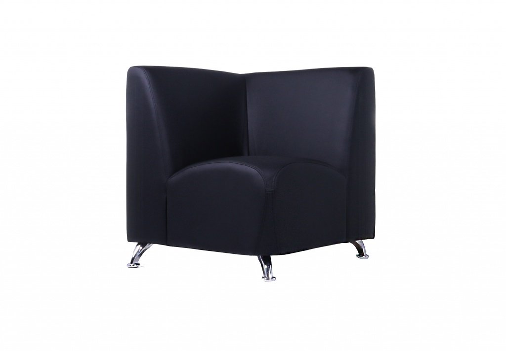 3-местный офисный диван Интер хром - вид 7